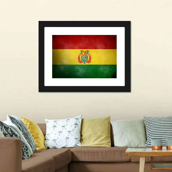 Bolivia Flag Canvas Wall Art