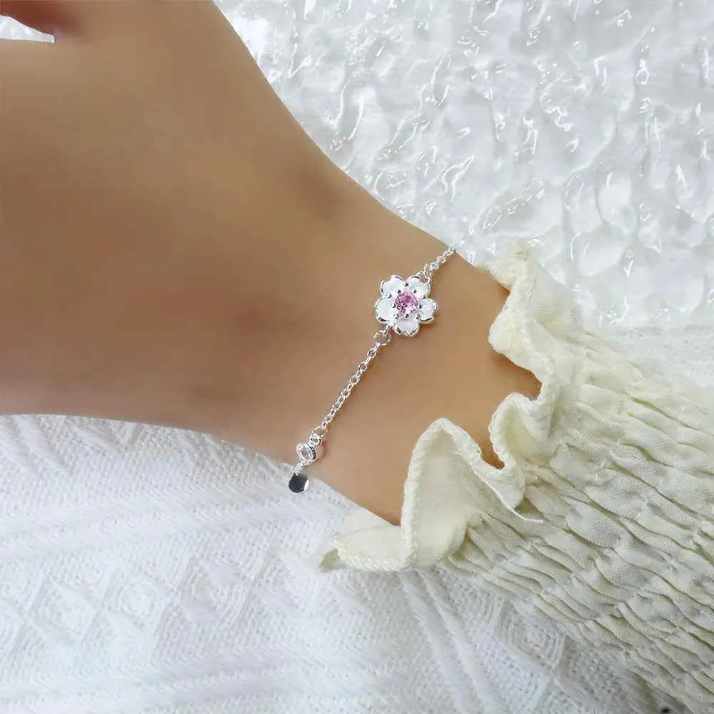 Bracelet Charm Jewelry - Cherry Blossom Flower - TSJ119