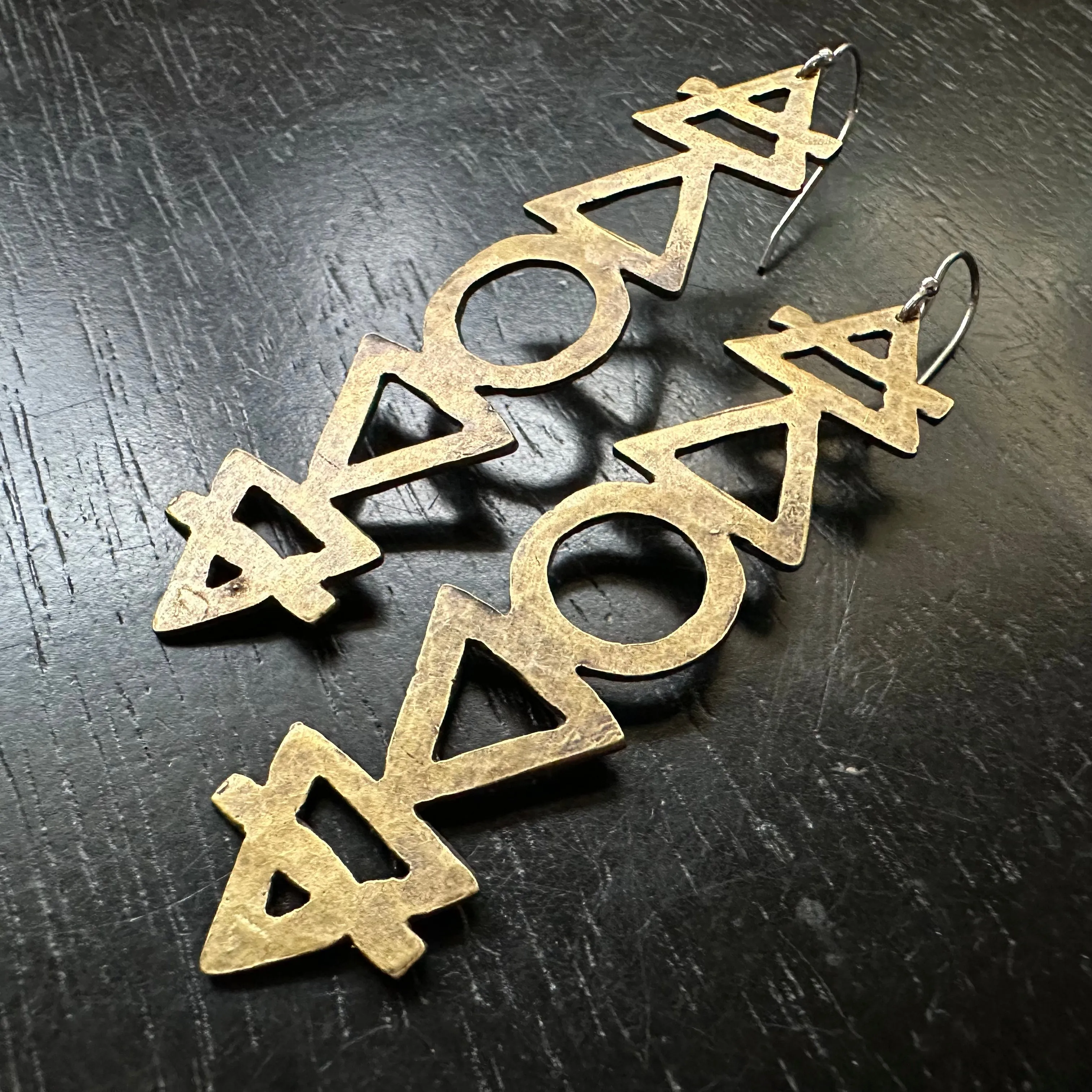 Brass Elemental Alchemy Earrings