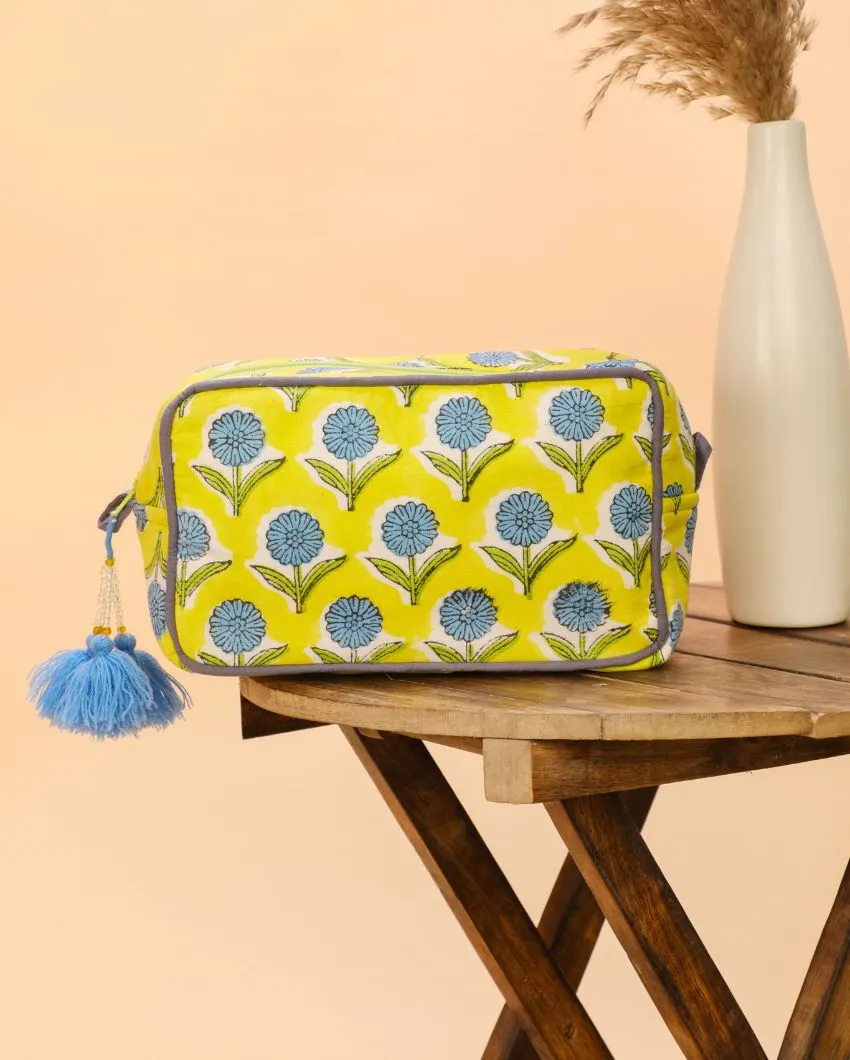 Bright and Versatile Mirasol Multi-Utility Cotton Pouch | 9 x 4.5 x 5.5 inches