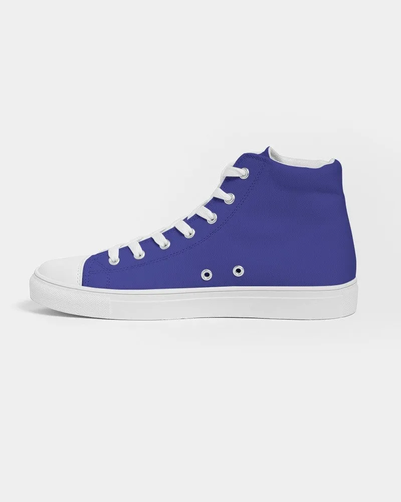 Bright Blue Men's High-top Canvas Sneakers | Men's | Bright Pure Blue | C100M100Y0K0