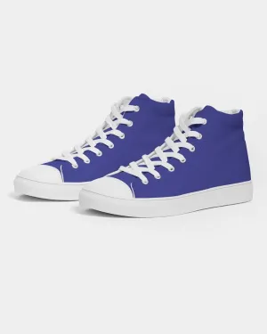 Bright Blue Men's High-top Canvas Sneakers | Men's | Bright Pure Blue | C100M100Y0K0