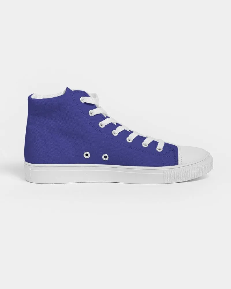 Bright Blue Men's High-top Canvas Sneakers | Men's | Bright Pure Blue | C100M100Y0K0