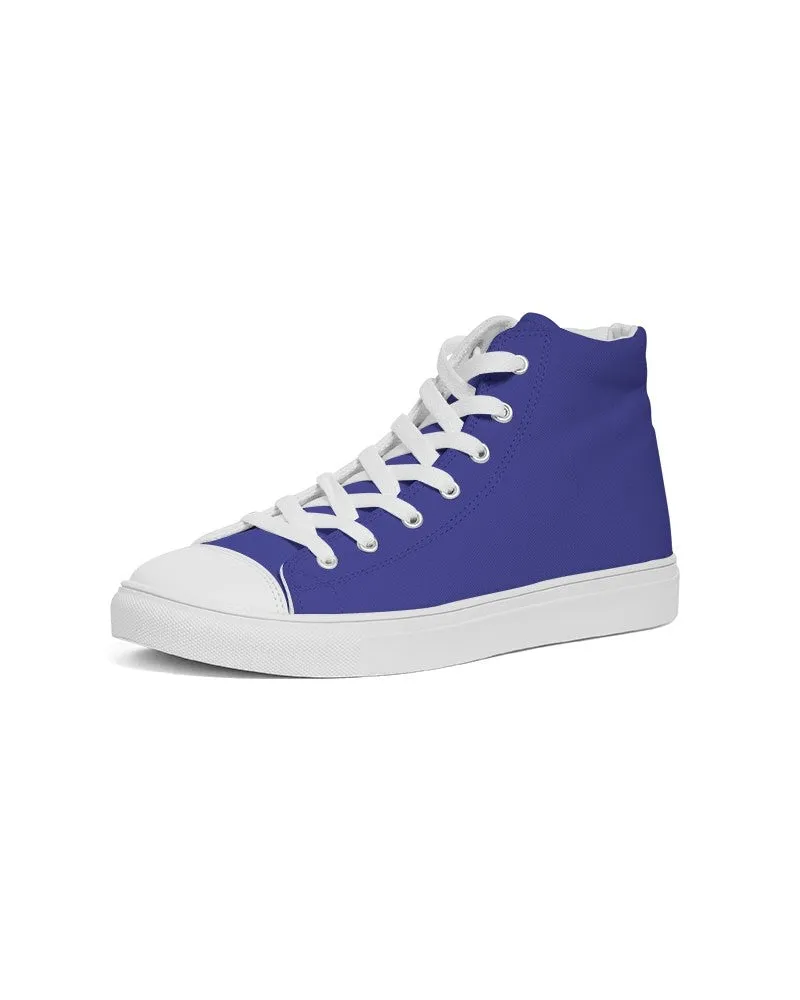 Bright Blue Men's High-top Canvas Sneakers | Men's | Bright Pure Blue | C100M100Y0K0