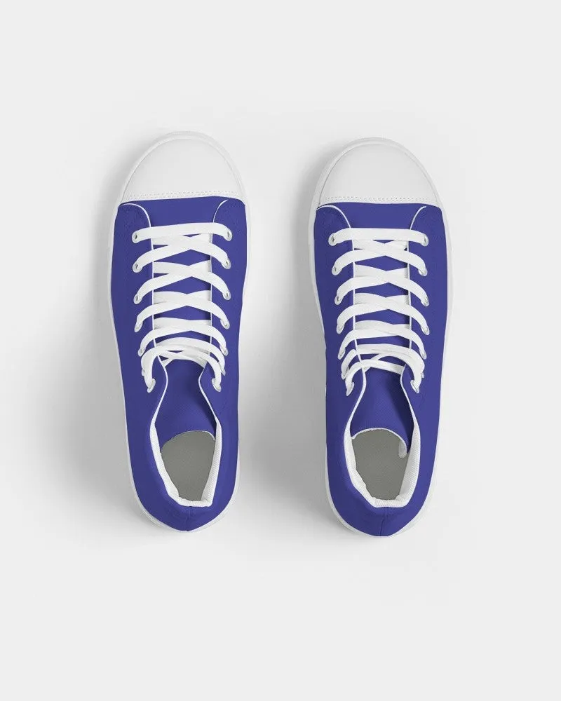 Bright Blue Men's High-top Canvas Sneakers | Men's | Bright Pure Blue | C100M100Y0K0