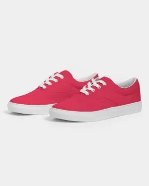 Bright Pink Red Men's Canvas Sneakers | Men's | Bright Pure Pink Red | C0M100Y75K0