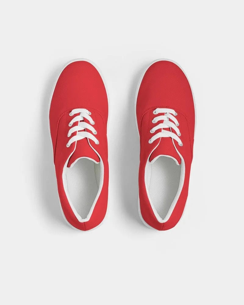 Bright Red Women's Canvas Sneakers | Women's | Bright Pure Red | C0M100Y100K0