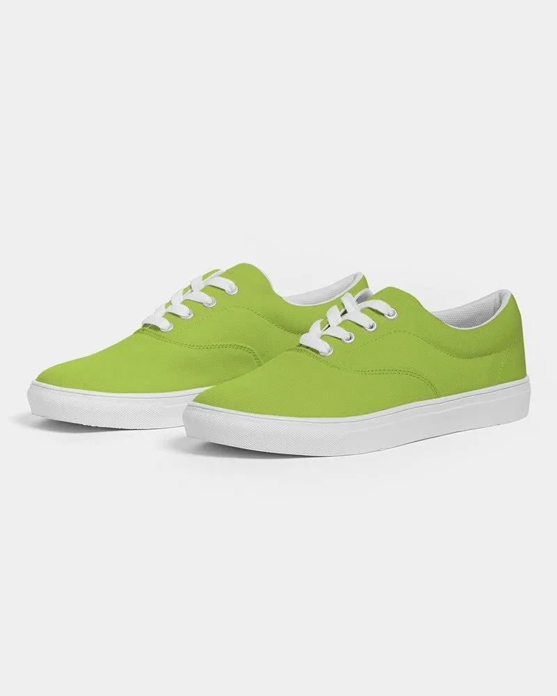 Bright Warm Green Women's Canvas Sneakers | Women's | Bright Pure Warm Green | C38M0Y100K0