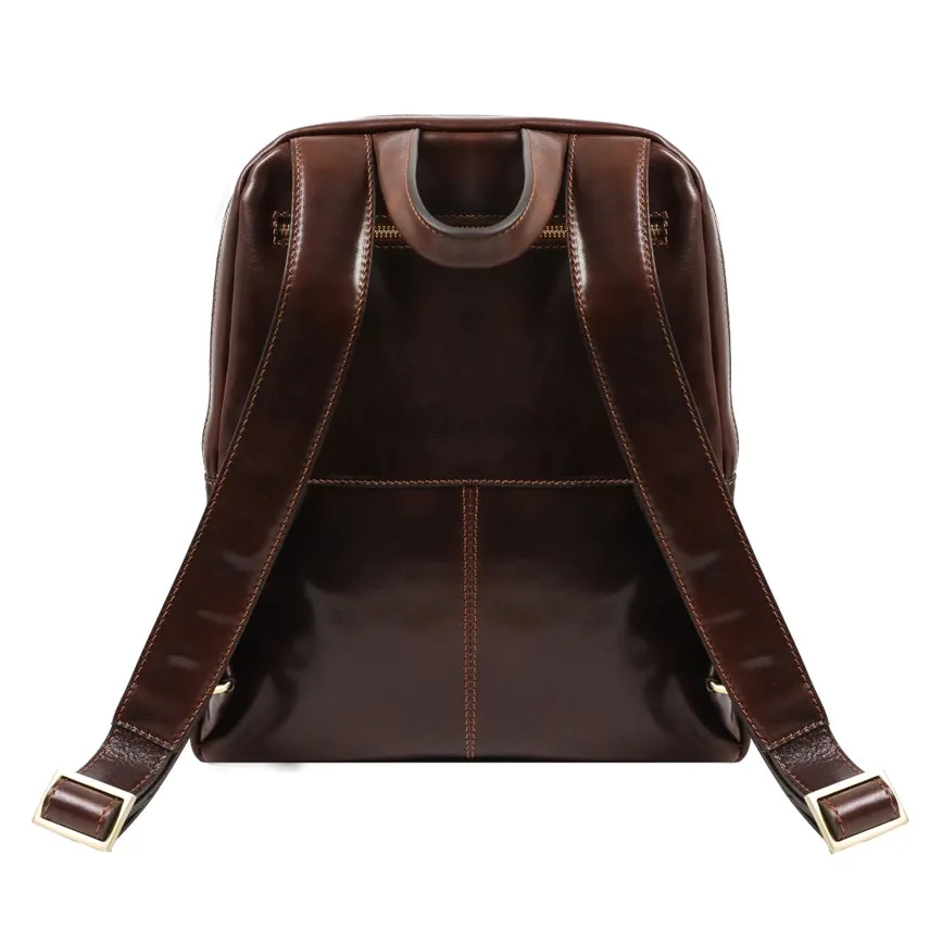 Brown Leather Backpack For Women - A Bend in the River Brown