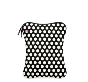 BUILT 16 Neoprene Laptop Zippered Sleeve (Big Dot Black & White)