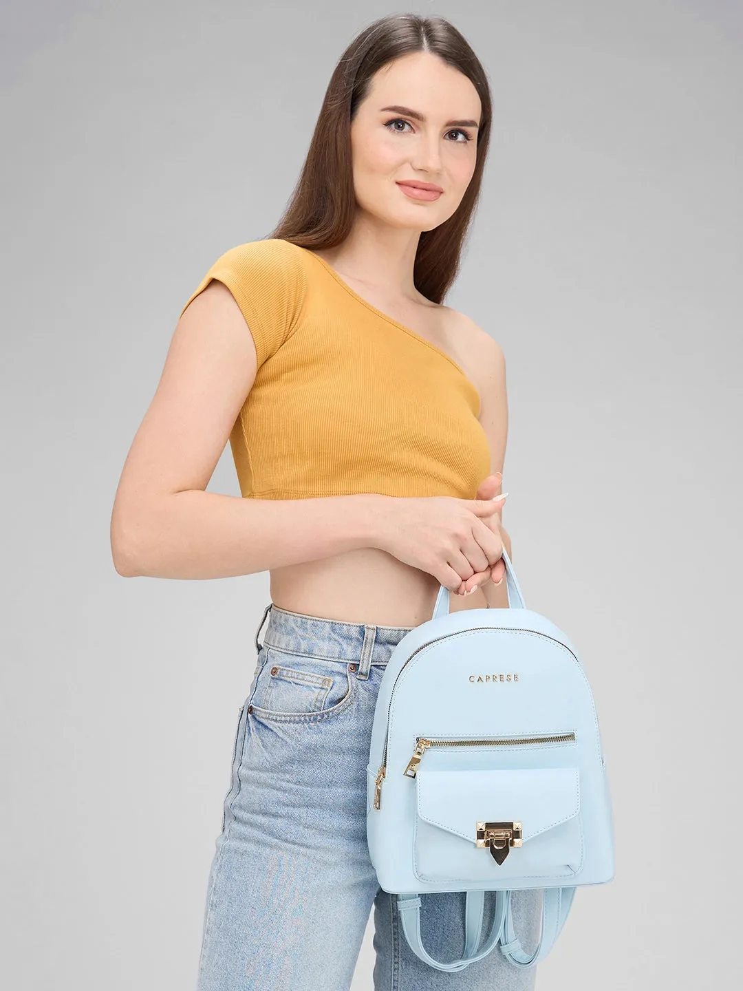 Caprese Rabina Fashion Backpack Medium Blue