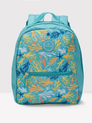 Caprese Xenia Backpack Small Turquoise Printed