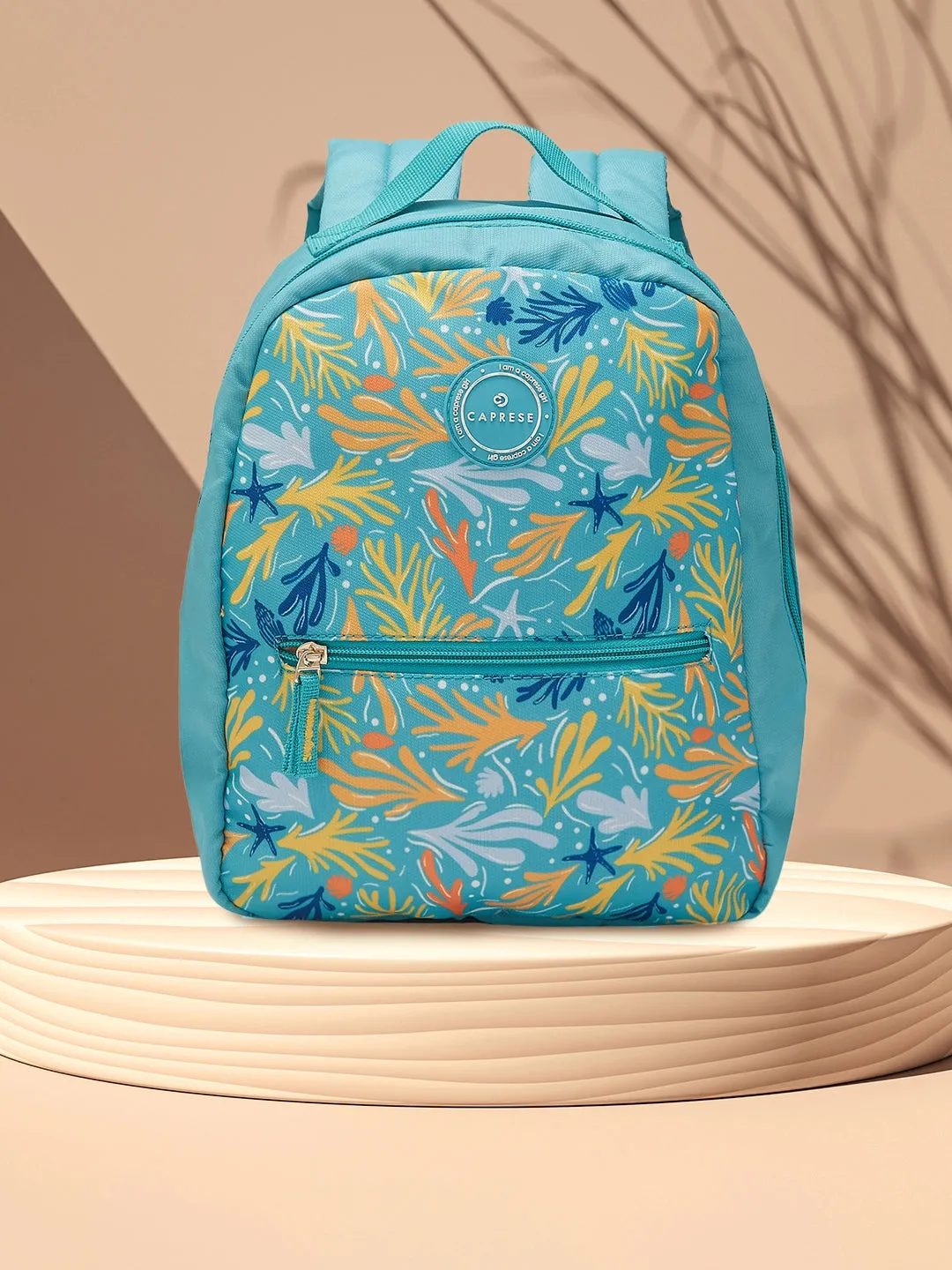 Caprese Xenia Backpack Small Turquoise Printed