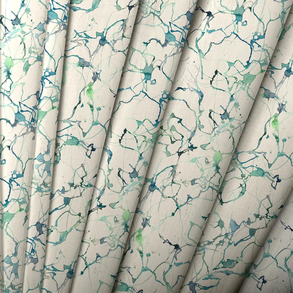 Carrara Printed Cotton Fabric (By The Metre) Ocean