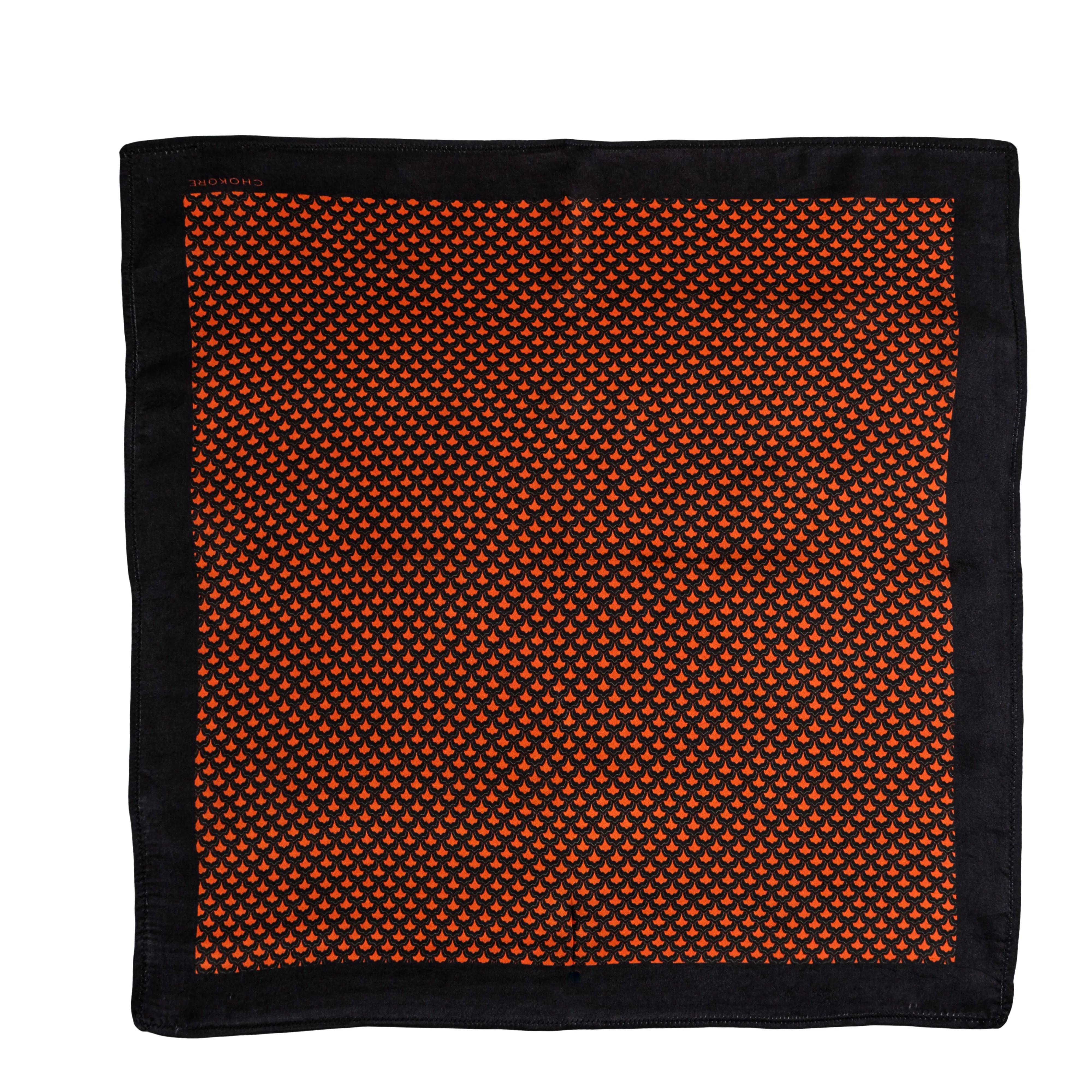 Chokore Red and Black Silk Pocket Square - Indian At Heart line