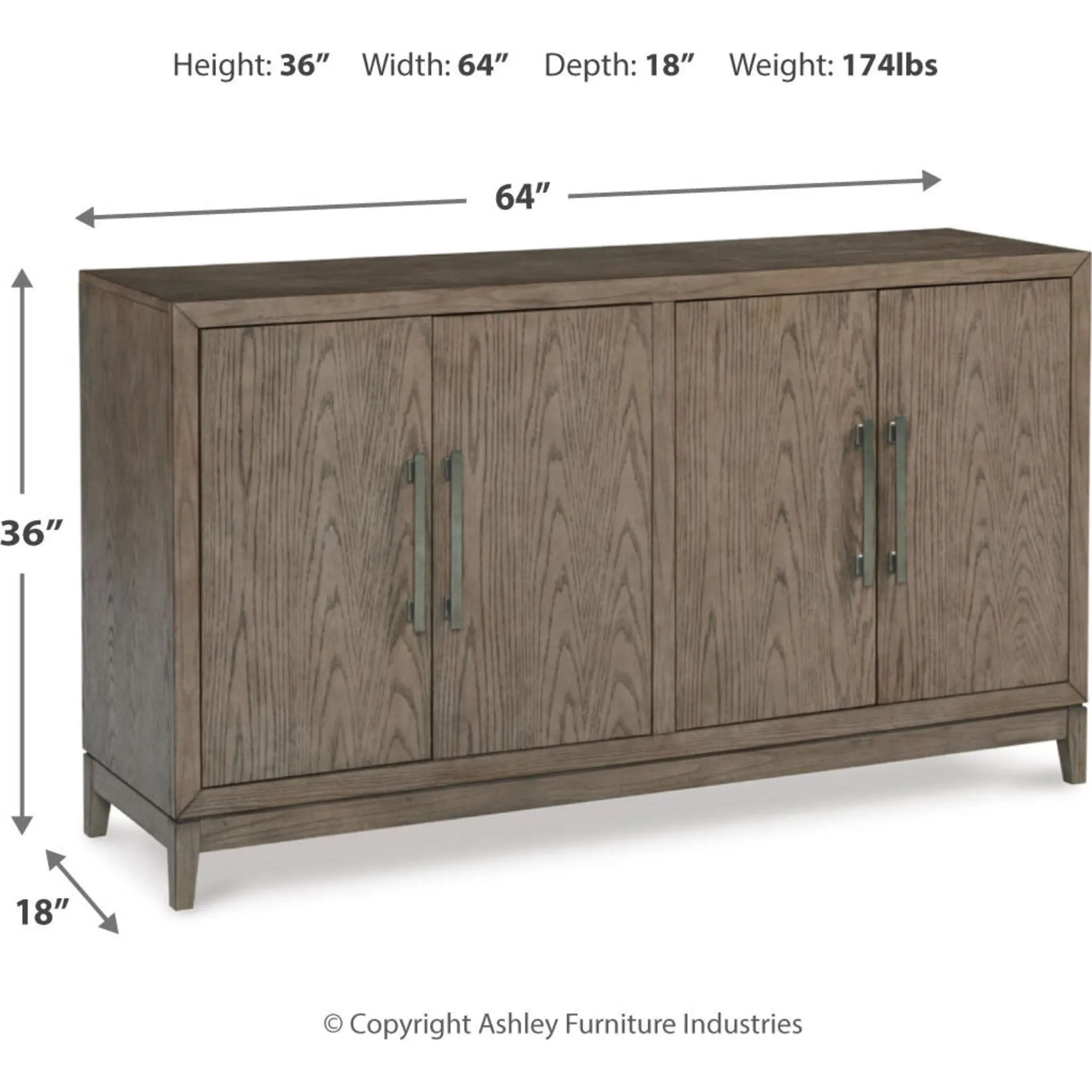 Chrestner Dining Server - Gray - (D983-60)