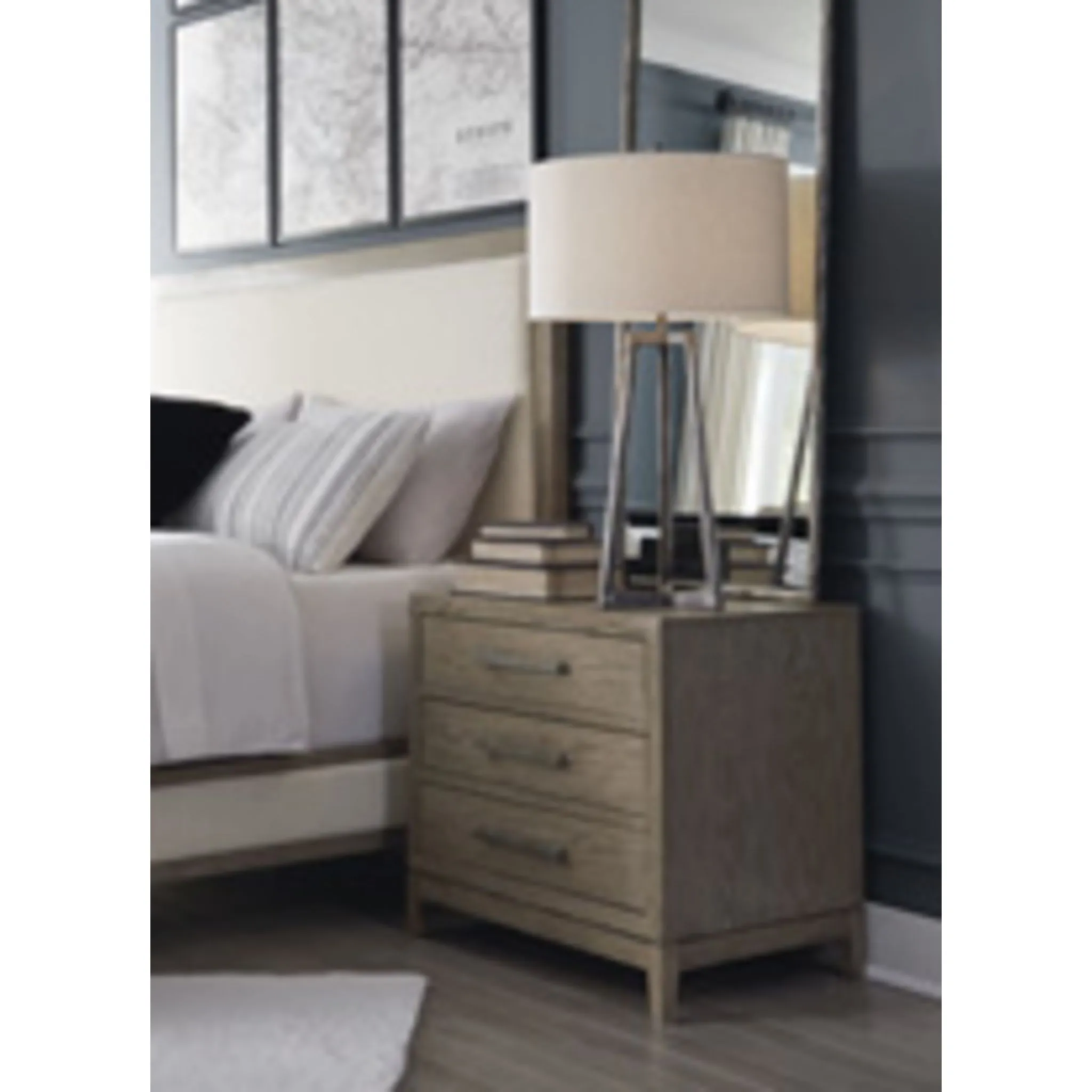 Chrestner Three Drawer Nightstand