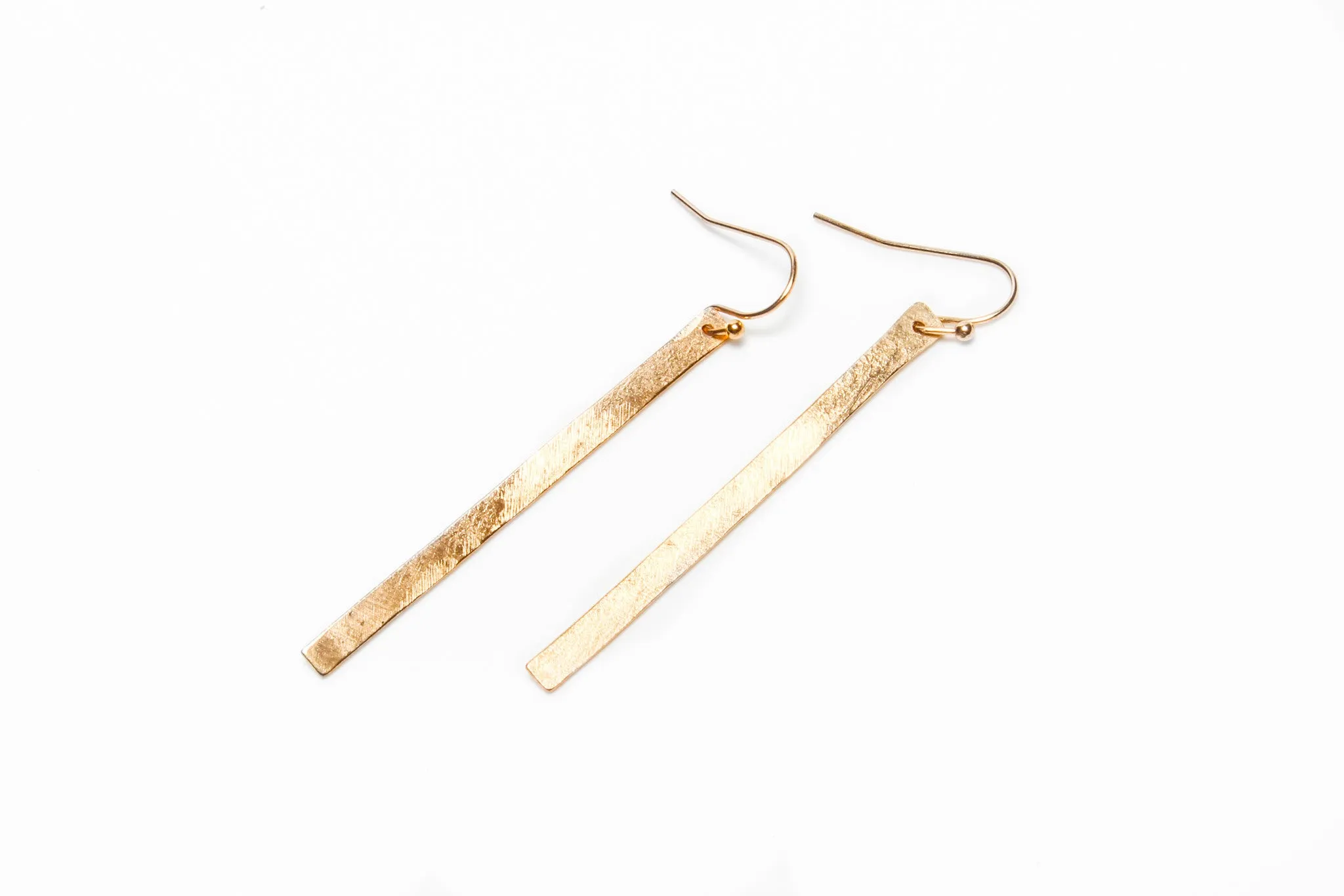 Colin Simple Gold Bar Earrings