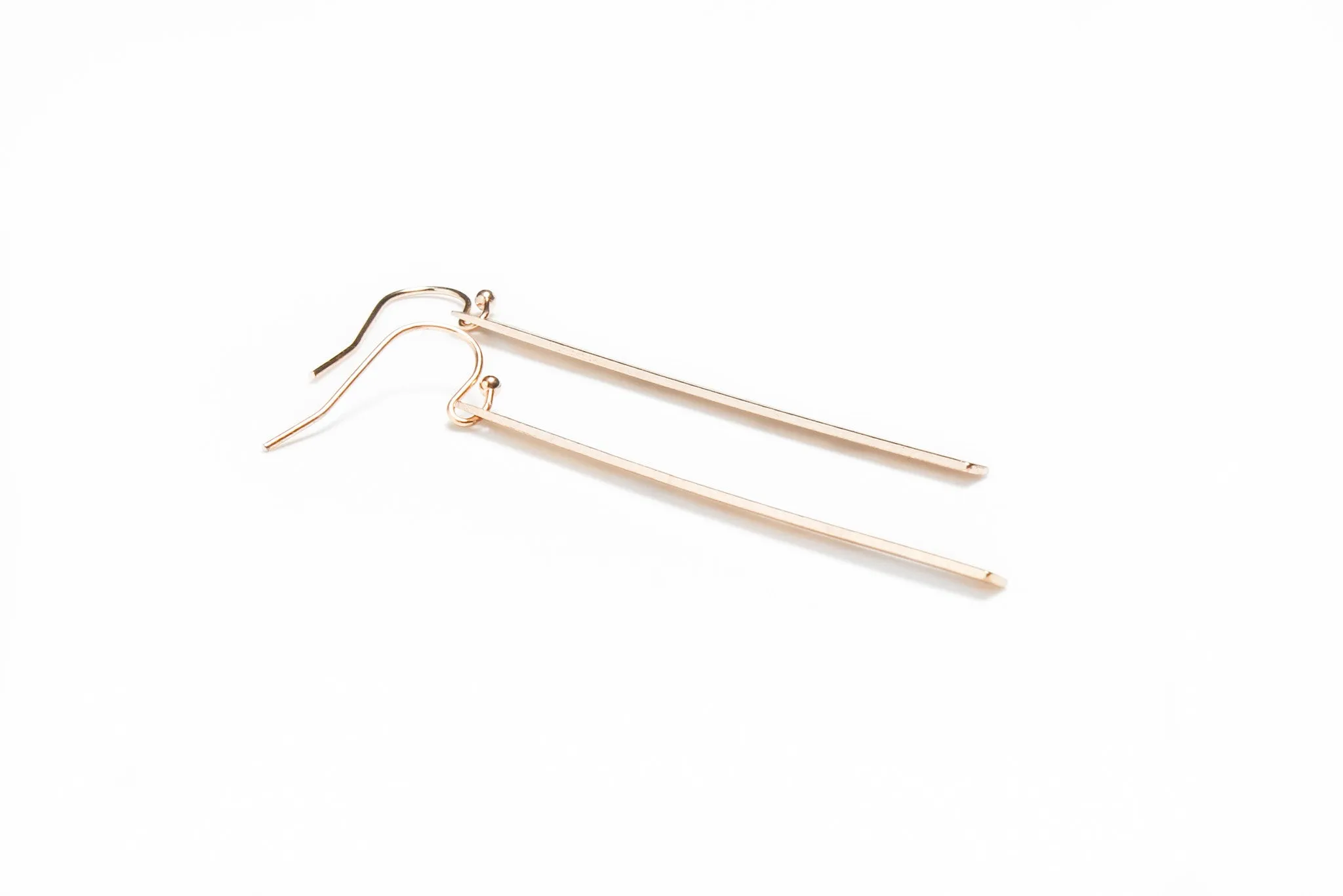 Colin Simple Gold Bar Earrings