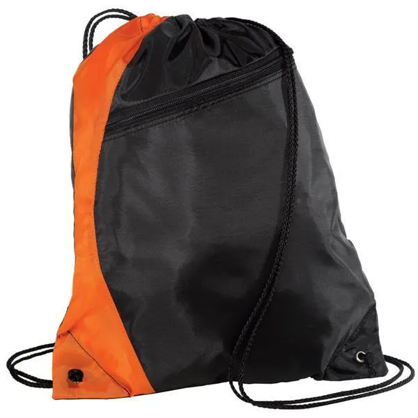 Colorblock Polyester Cinch Pack/Drawstring Bag. BPK166