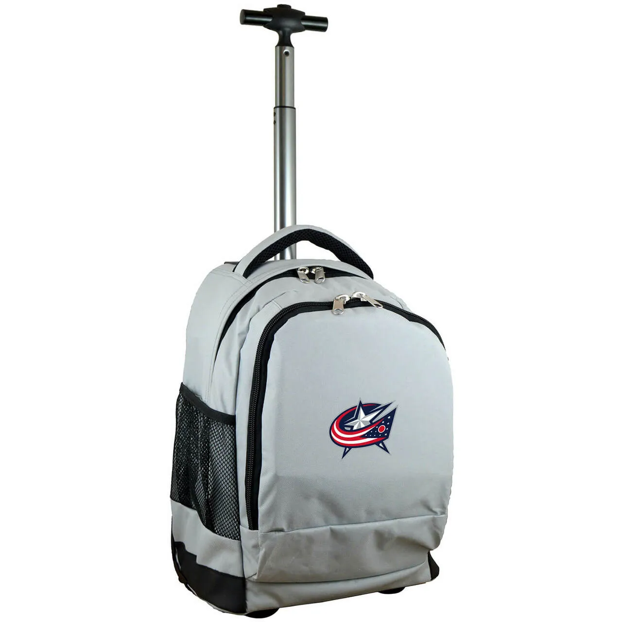 Columbus Blue Jackets Premium Wheeled Backpack in Grey