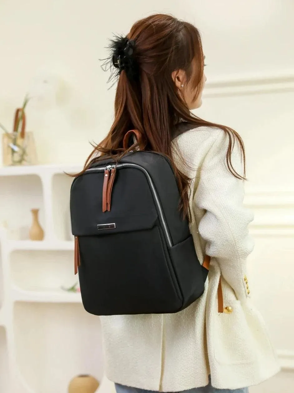 Cool Backpack - Nylon Laptop Fashion Shoulder Solid Book Bag (QD143)