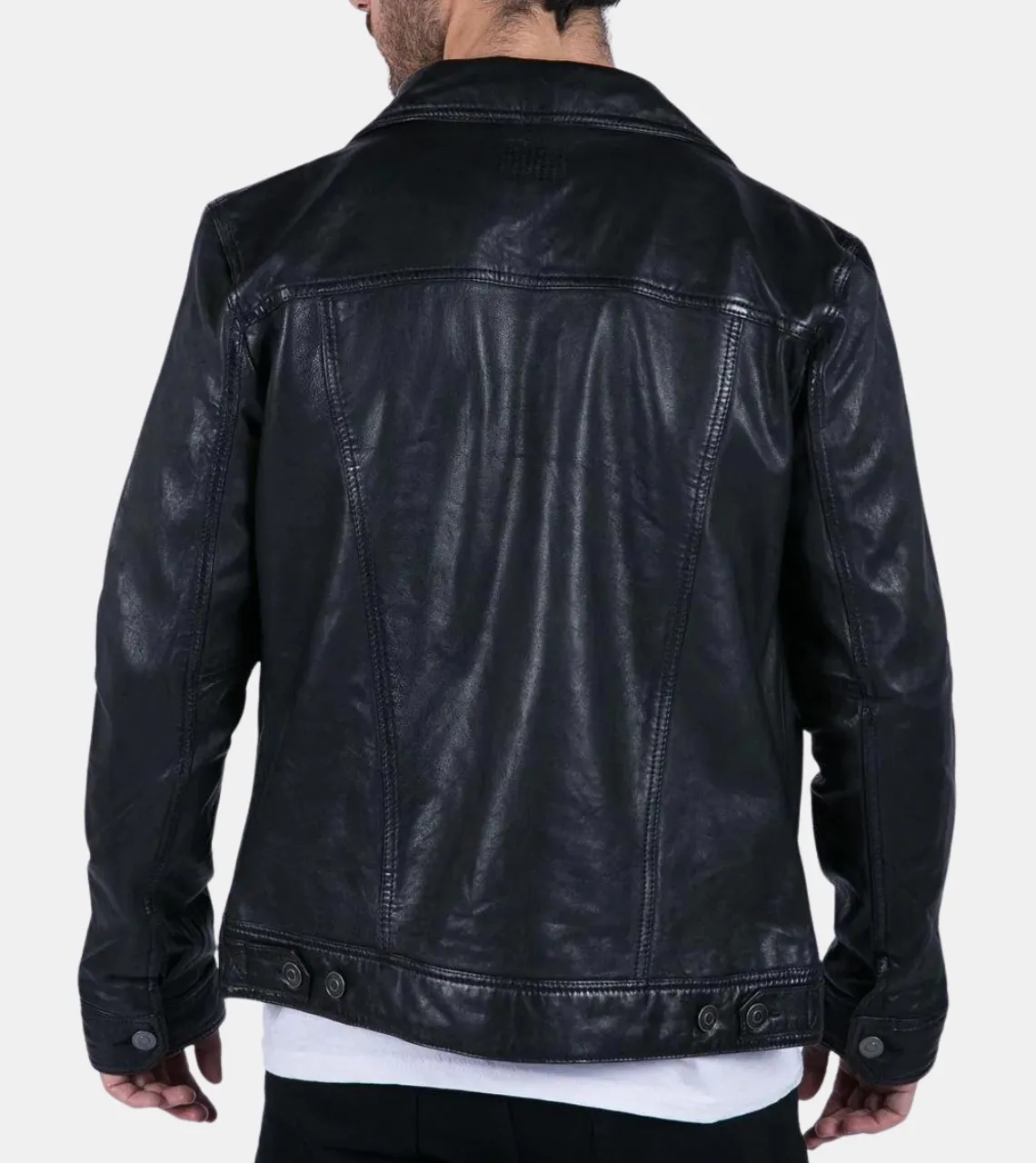 Coralee Men's Black Leather Jacket