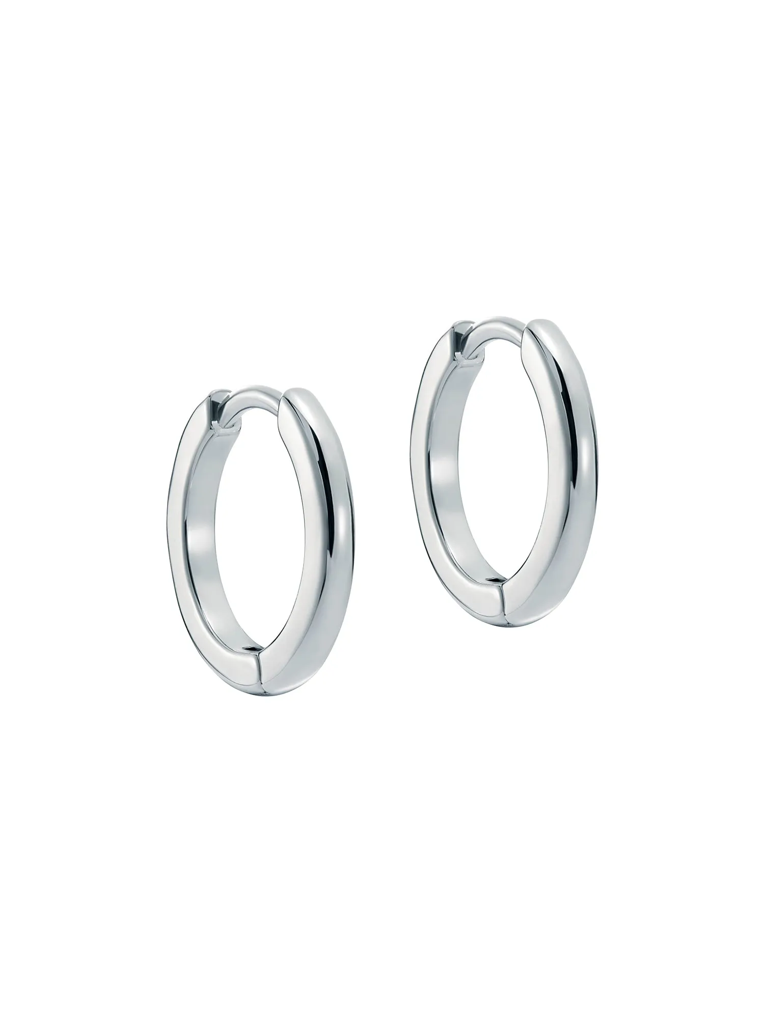 Crisele Logo Hoop Earrings (14Mm) Silver