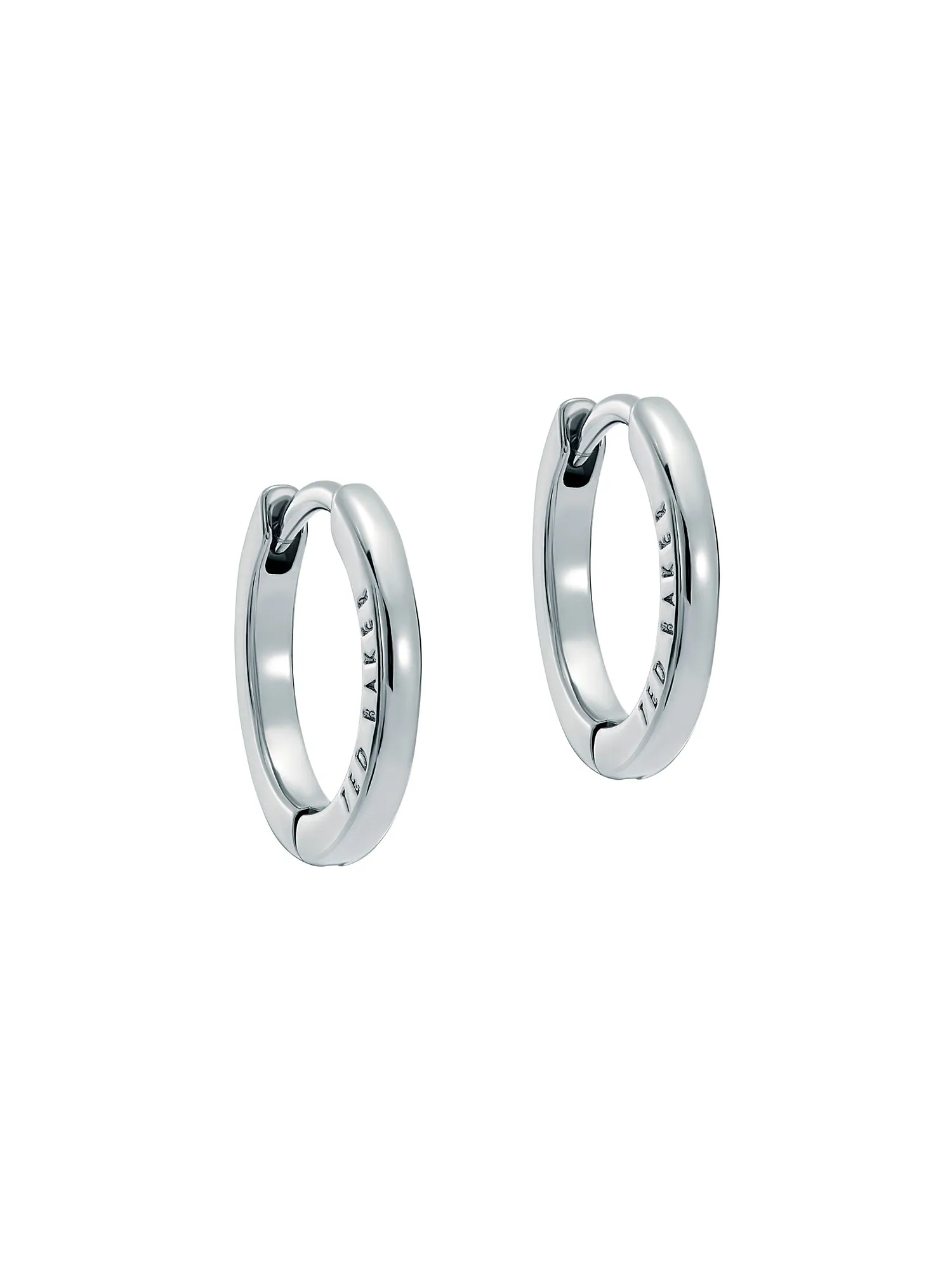 Crisele Logo Hoop Earrings (14Mm) Silver