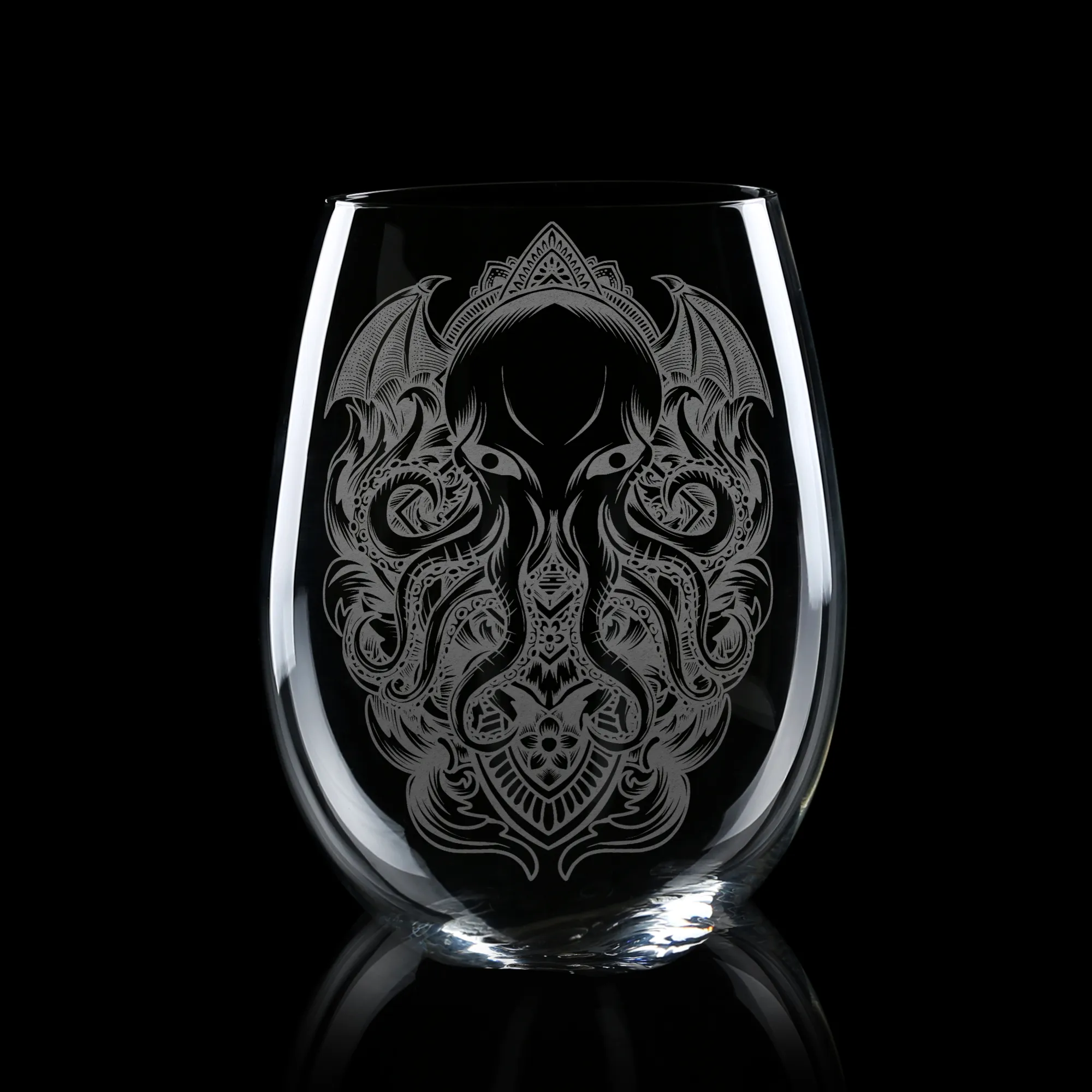 CTHULHU Wine Glass by Lumengrave