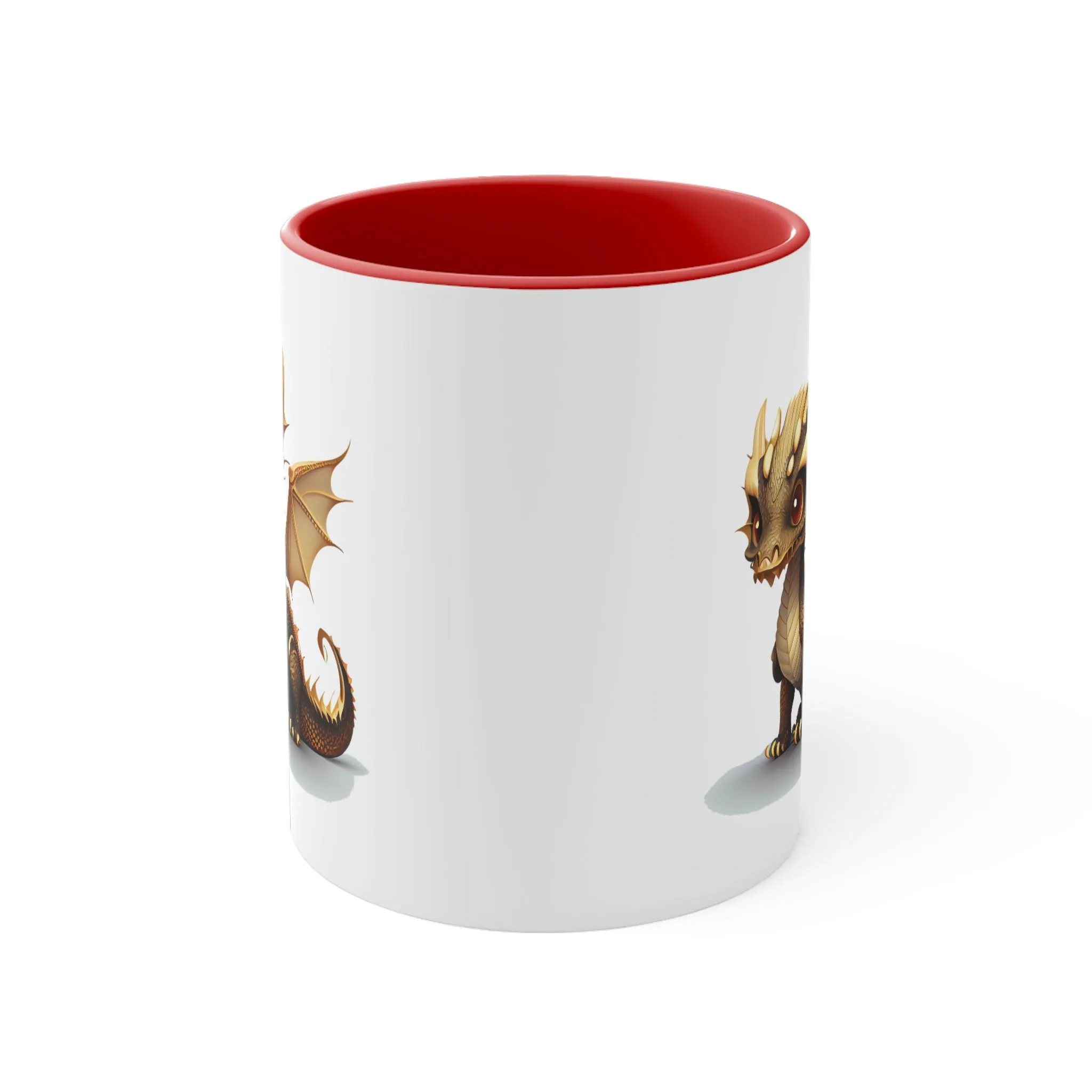 Cute Gold Dragon 03 - Accent Coffee Mug, 11oz