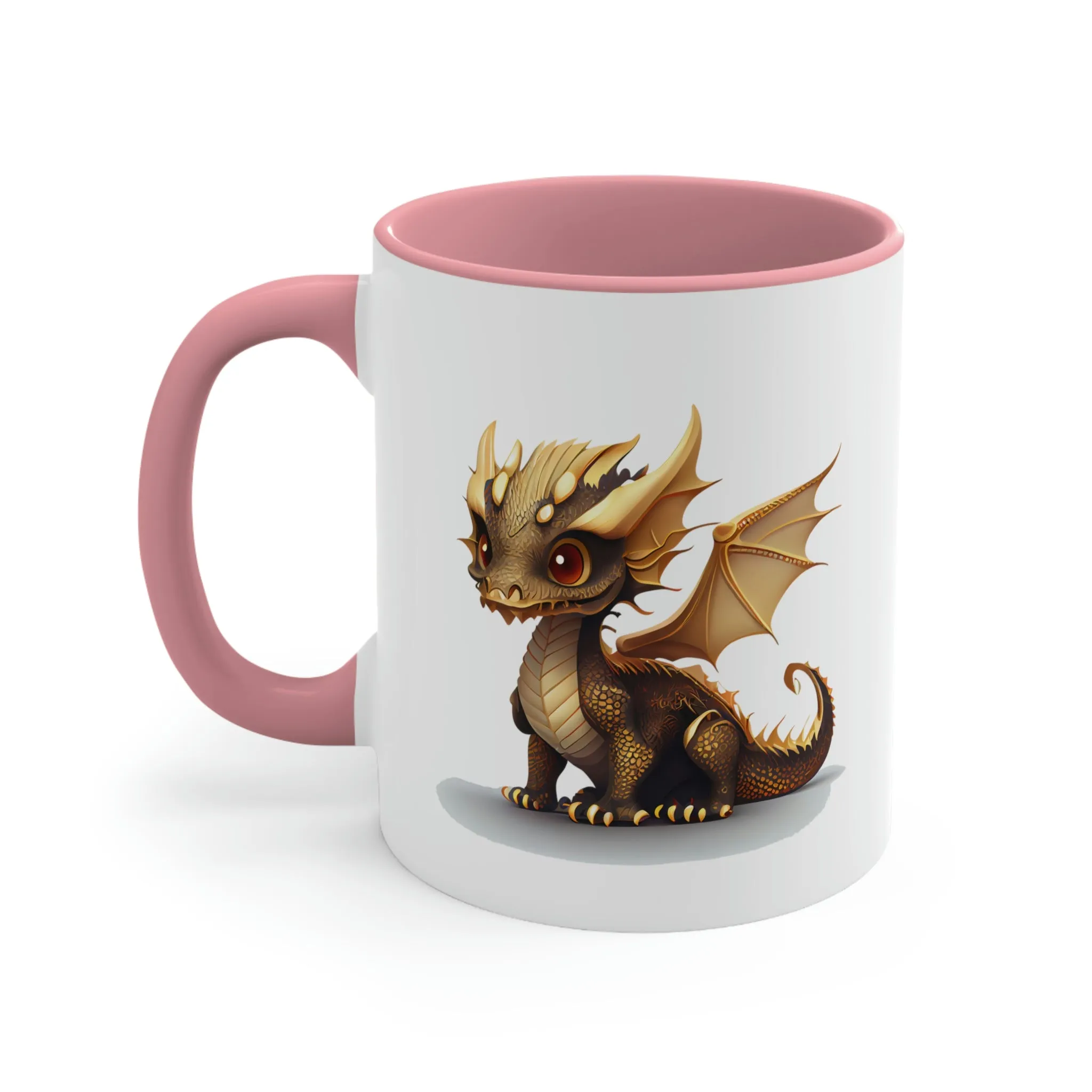 Cute Gold Dragon 03 - Accent Coffee Mug, 11oz