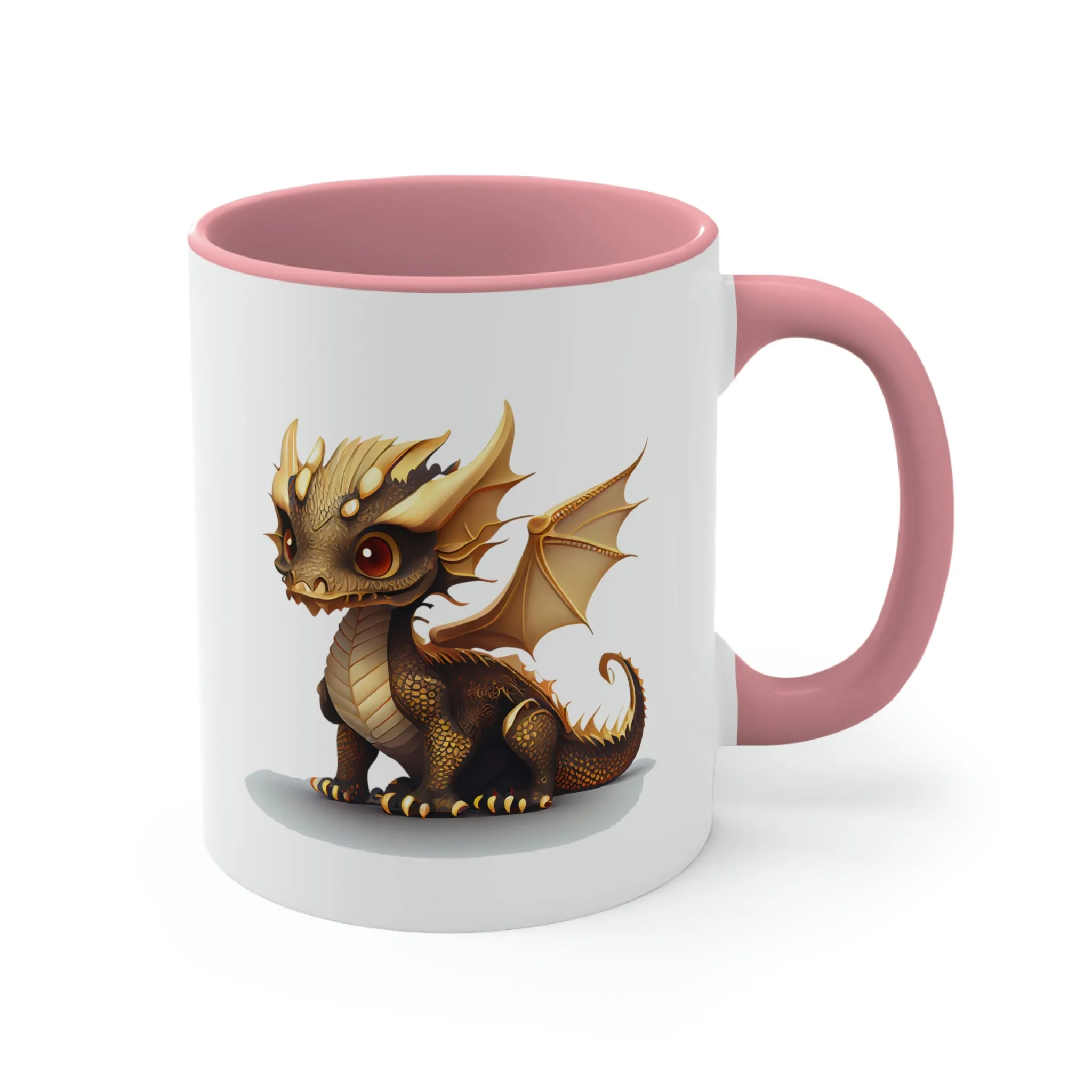 Cute Gold Dragon 03 - Accent Coffee Mug, 11oz