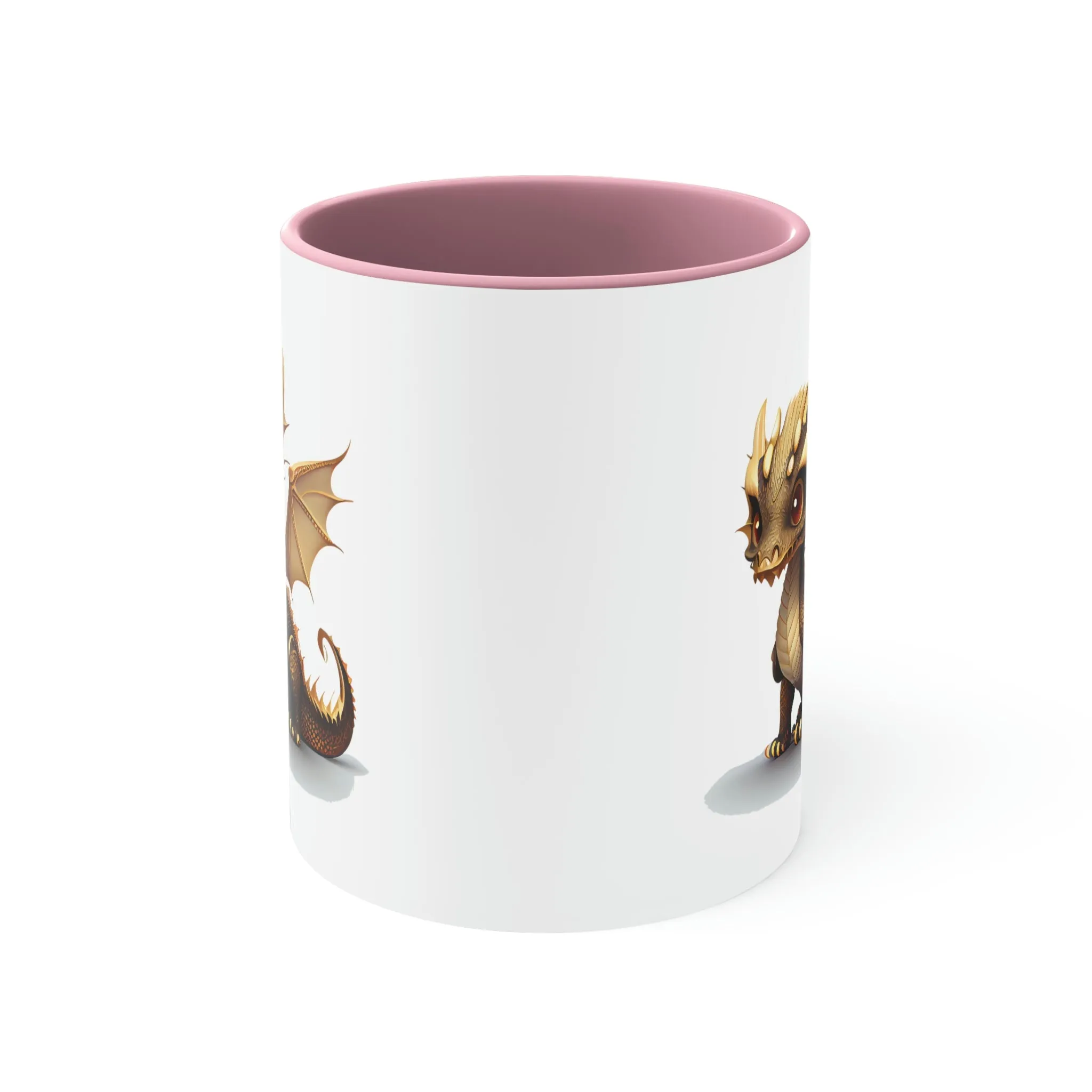 Cute Gold Dragon 03 - Accent Coffee Mug, 11oz