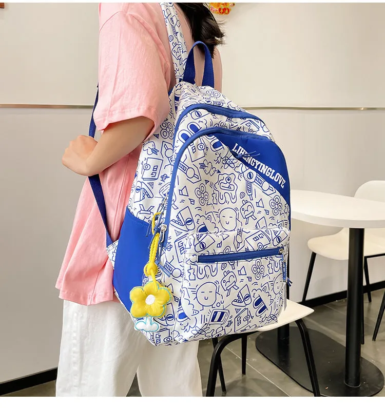 Cute Graffiti Print Backpack