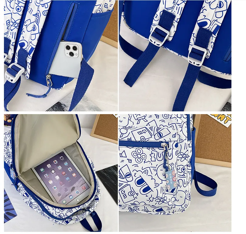 Cute Graffiti Print Backpack