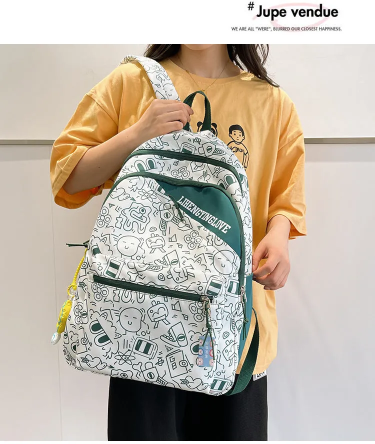 Cute Graffiti Print Backpack