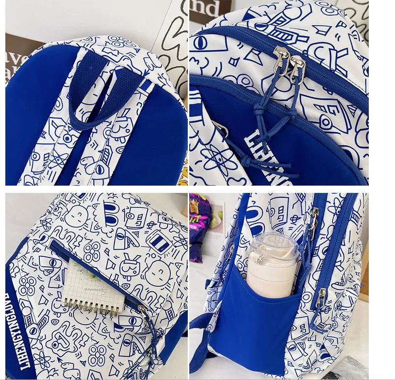 Cute Graffiti Print Backpack