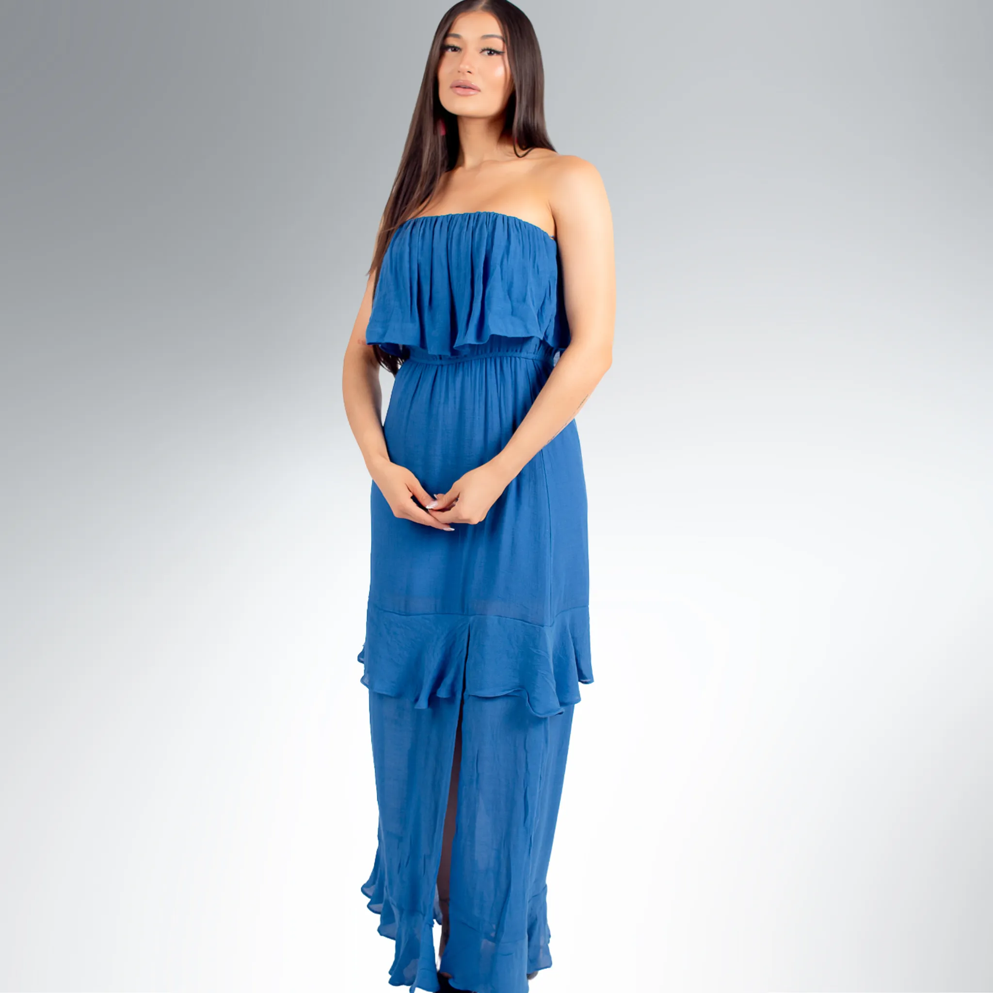 Cyanara Strapless Maxi Dress