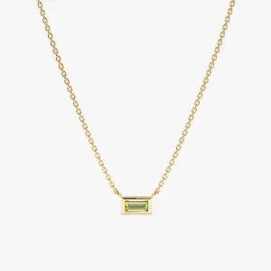 Dainty Peridot Necklace, Teresa