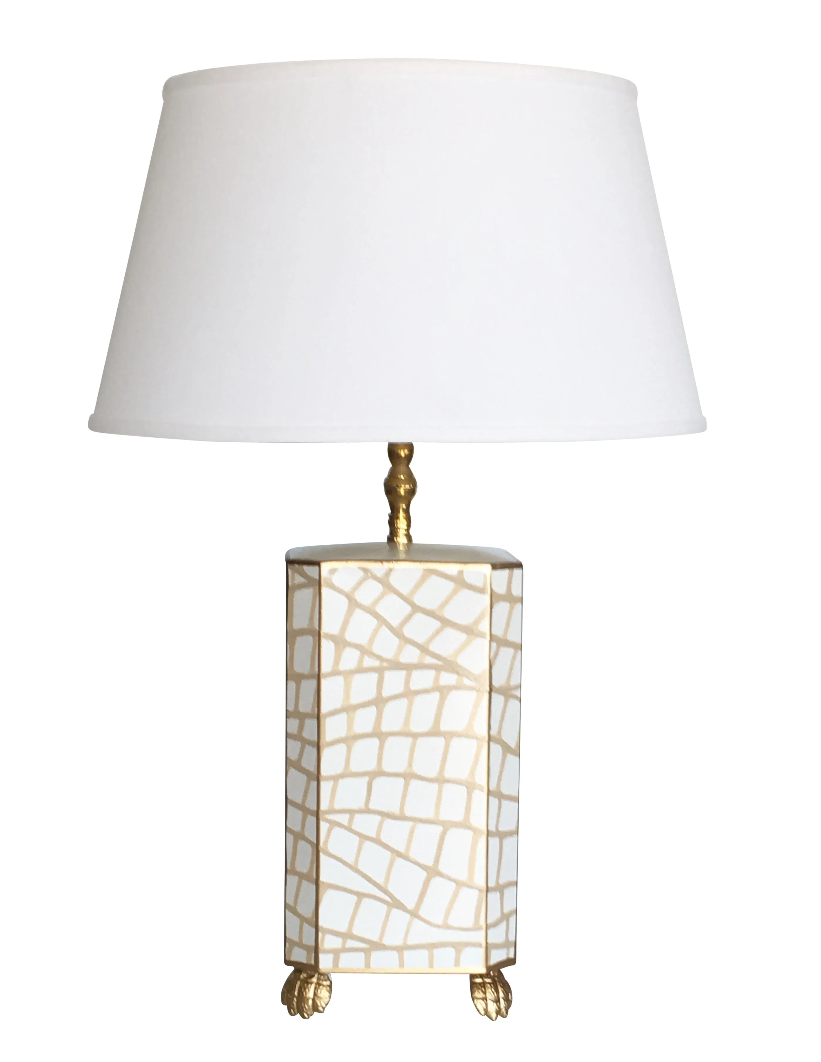 Dana Gibson White Croc Lamp