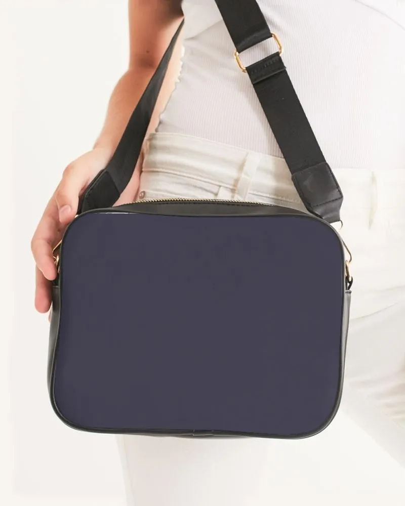 Dark Blue Gray Crossbody Bag | Dark Pale Pastel Blue Gray | C30M30Y0K80