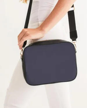 Dark Blue Gray Crossbody Bag | Dark Pale Pastel Blue Gray | C30M30Y0K80