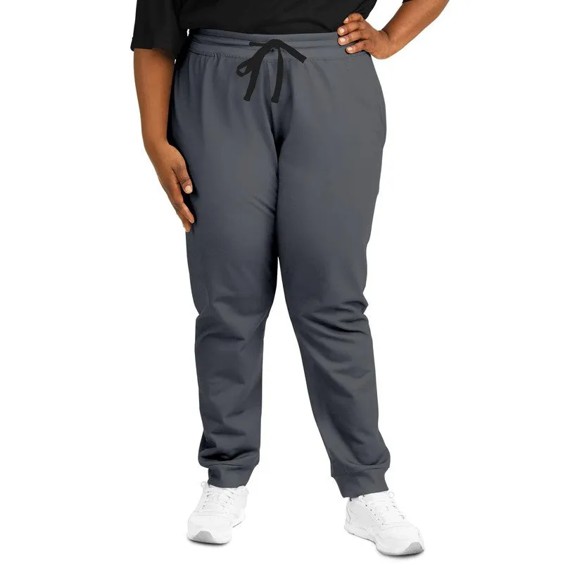 Dark Blue Gray Joggers | Unisex | with PLUS sizes | Dark Pale Blue Gray | C10M10Y0K80