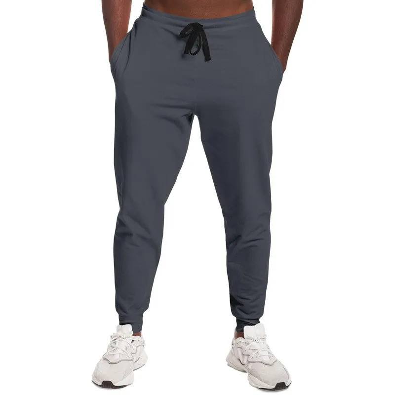 Dark Blue Gray Joggers | Unisex | with PLUS sizes | Dark Pale Blue Gray | C10M10Y0K80