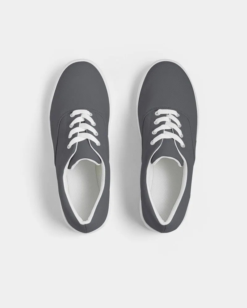 Dark Blue Gray Men's Canvas Sneakers | Men's | Dark Pale Blue Gray | C10M10Y0K80