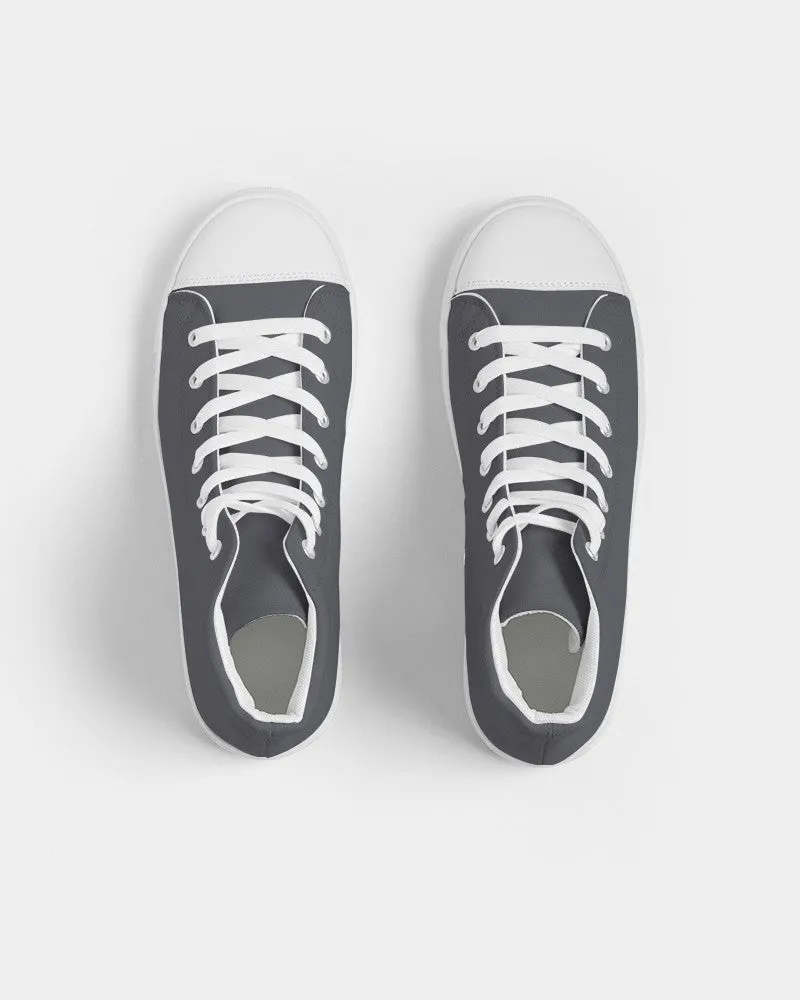 Dark Blue Gray Men's High-top Canvas Sneakers | Men's | Dark Pale Blue Gray | C10M10Y0K80