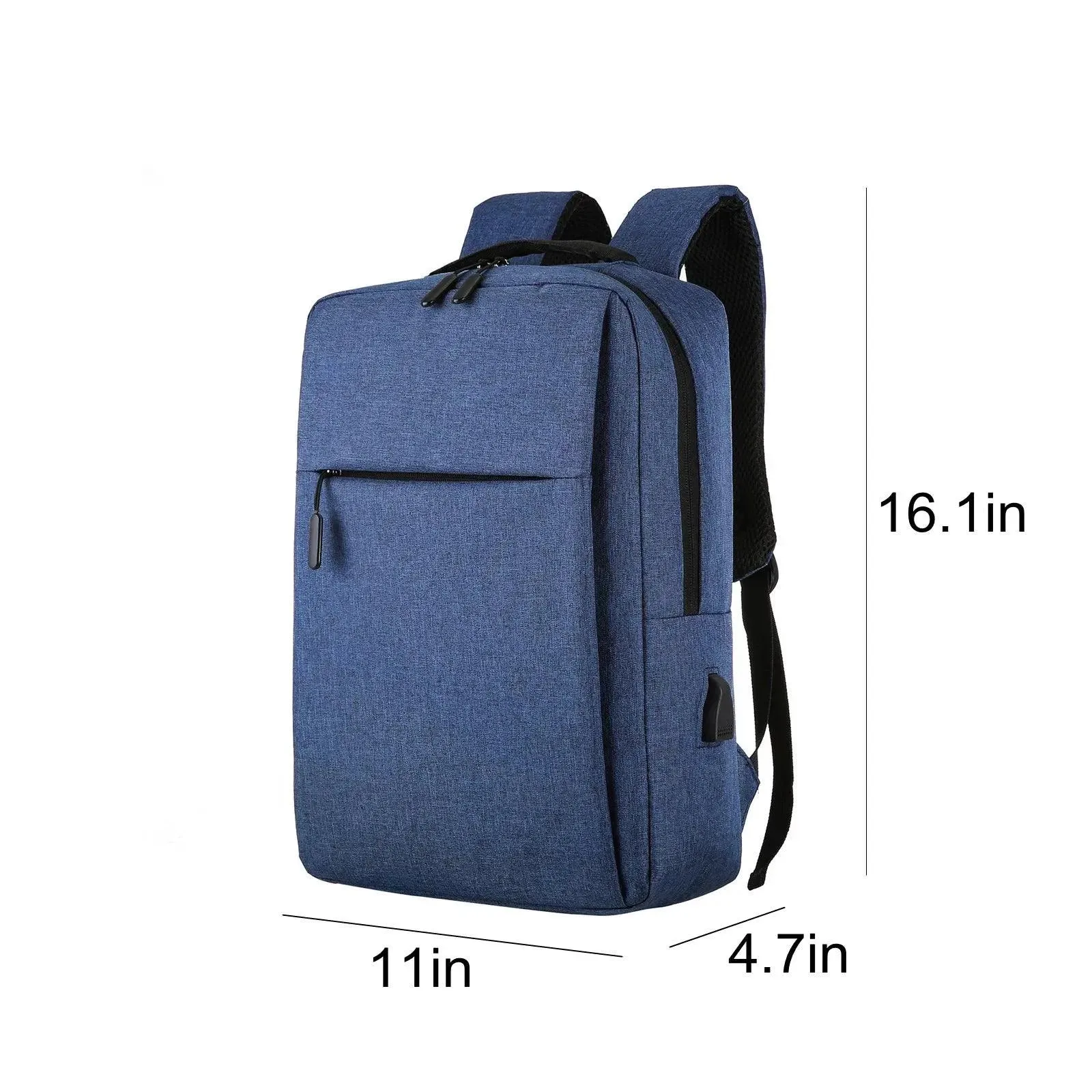 Dark Blue Laptop Backpack 15.6 Inch, Business Slim Durable Laptops Travel Backpacks with USB Charging Port, College School Computer Bag Gifts for Men and Women