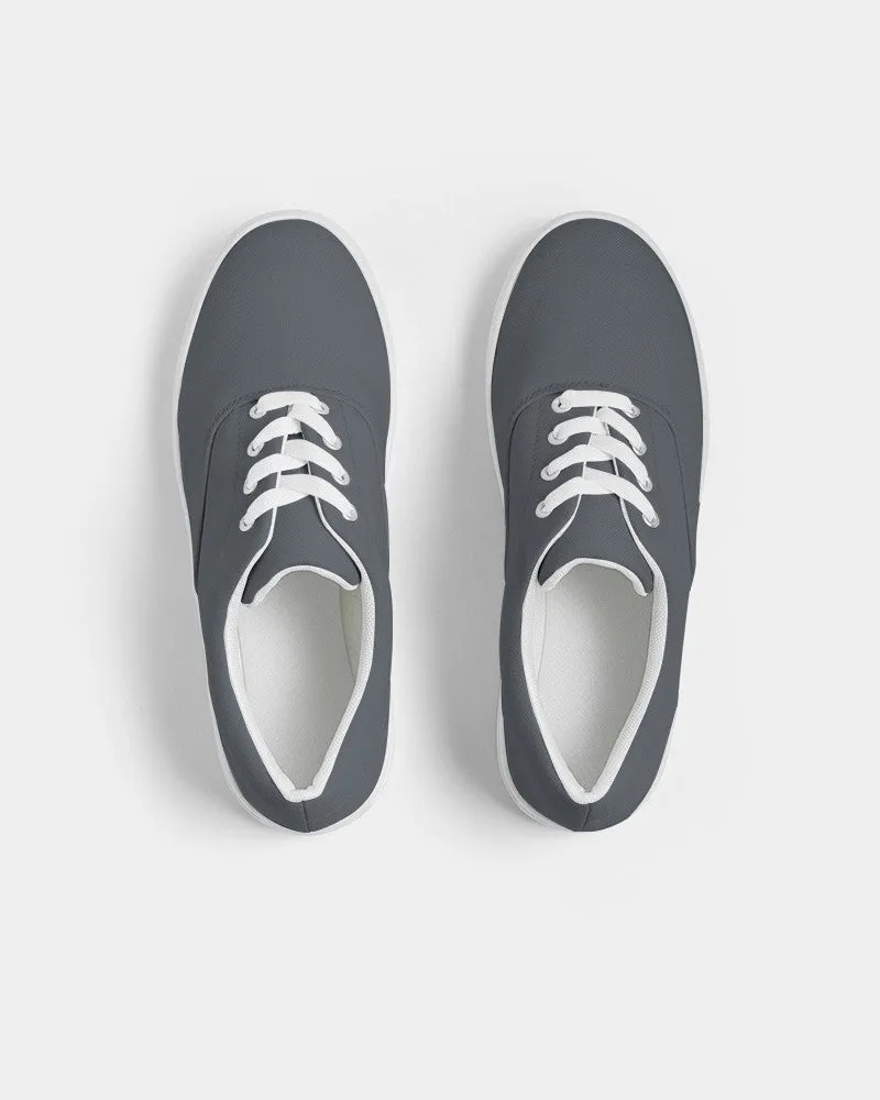 Dark Cyan Gray Women's Canvas Sneakers | Women's | Dark Pale Cyan Gray | C10M0Y0K80