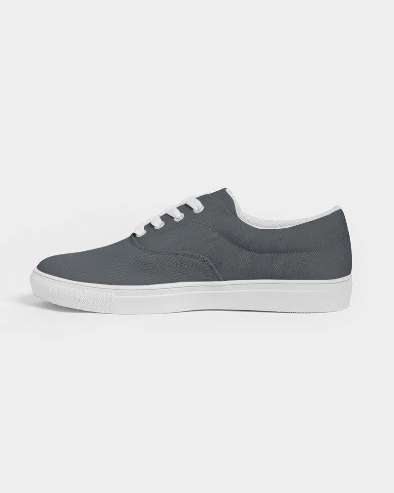 Dark Cyan Gray Women's Canvas Sneakers | Women's | Dark Pale Cyan Gray | C10M0Y0K80